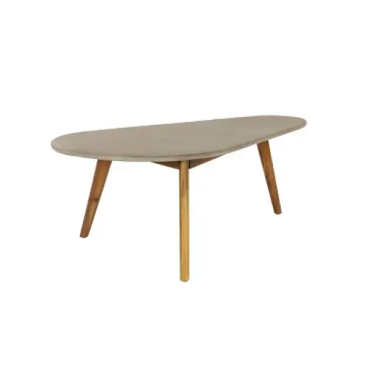 45"x18" Mid-Century Wood Outdoor Accent Table Gray - Olivia & May image {2}