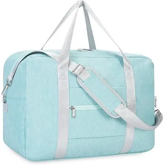 For Spirit Airlines Personal Item Bag 18x8x14 Foldable Travel Duffel Bag Underseat Carry on Luggage for Women (Mint Green) image {3}