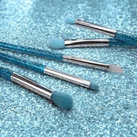 MODA Brush Neon Blue Glitter Eye Makeup Brush Kit - 5pc image {3}
