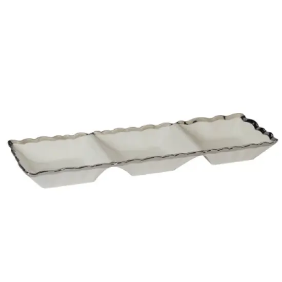 Certified International Regency 3 Section Tray Silver image {7}