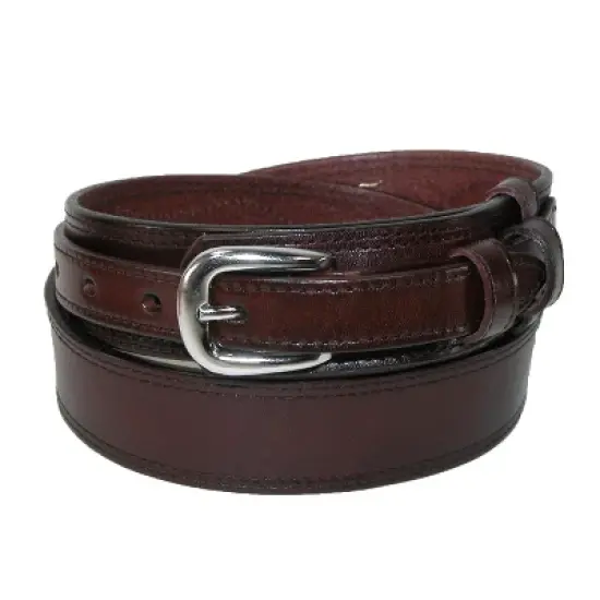 CTM Men's Leather Removable Buckle Ranger Belt image {3}