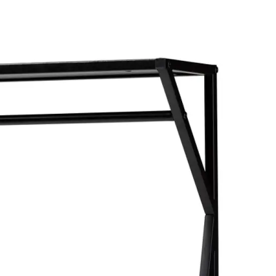 Laima Distressed Wood and Metal Finished Entryway Coat Hanger Brown/Black - Baxton Studio image {3}