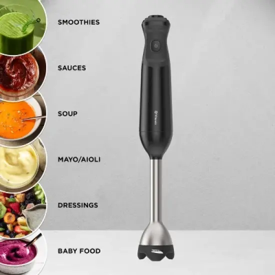 Vitamix 2-Speed Hand Immersion Blender Bundle with Whisk and Jar Black: Stainless Steel, 350W, Hand Held, Food Processor image {4}