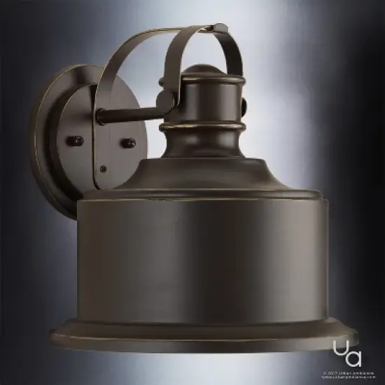Urban Ambiance Luxury Luxe Industrial Outdoor Wall Light,  11-1/2"H x 11"W,  Olde Bronze Finish, UHP1042 image {2}
