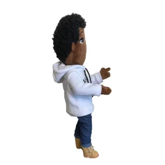 Our Brown Boy Joy Original My Friend White Hoodie Baby Doll 2 image {1}