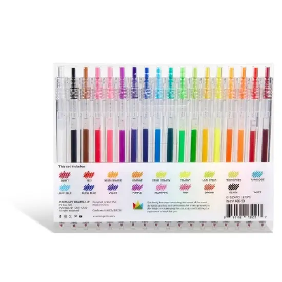 KINGART Retractable Gel Pens 18 Colors image {5}