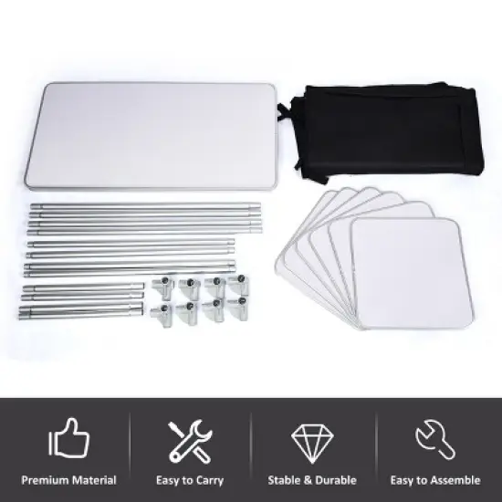 Costway Portable BBQ Aluminum Camping Table Kitchen Cook Station w/ Storage Organizer image {8}