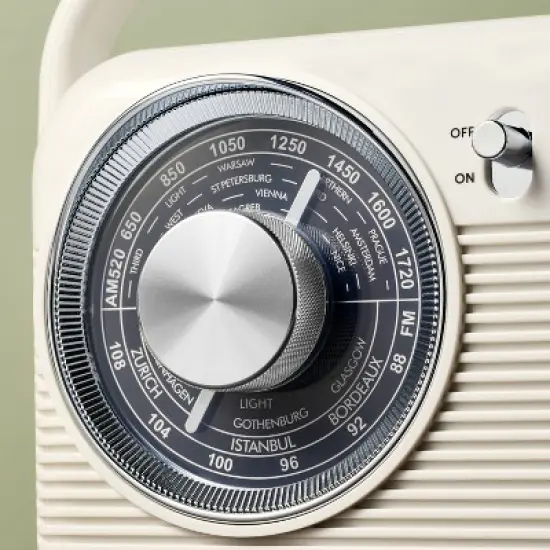 Retro Portable AM/FM Bluetooth Radio Cream - Hearth & Hand&trade; with Magnolia image {3}
