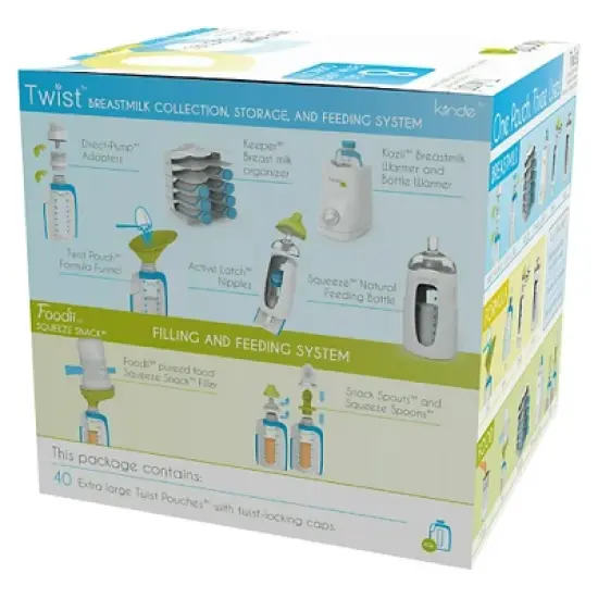 Kiinde Twist Pouch (8oz) - 40ct White image {6}