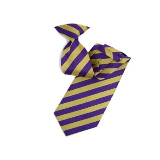 College 1/2" Striped Colored Woven Clip On Neck Tie image {11}
