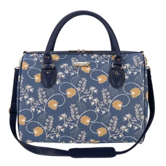 Signare USA Jane Austen Blue Travel Bag image {3}