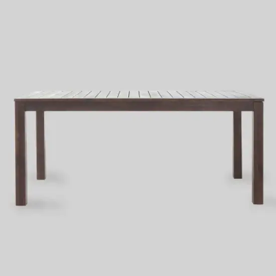 Fallon 7pc Acacia Wood Patio Dining Set: Weather-Resistant, 6 Arm Chairs - Christopher Knight Home image {3}