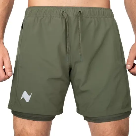 Zilpu Men's Quick Dry Athletic Performance Shorts wi/Zipper Pocket (5 inch) image {4}