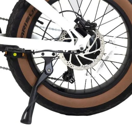 GOTRAX Adult F5 20" Step Through Electric Folding Bike - White image {3}