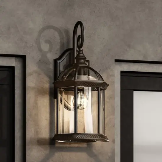 Urban Ambiance Luxury Transitional Outdoor Wall Sconce 18.125''H x 9.75''W,  Olde Bronze Finish,  Greensboro Collection, UHP1372 image {7}