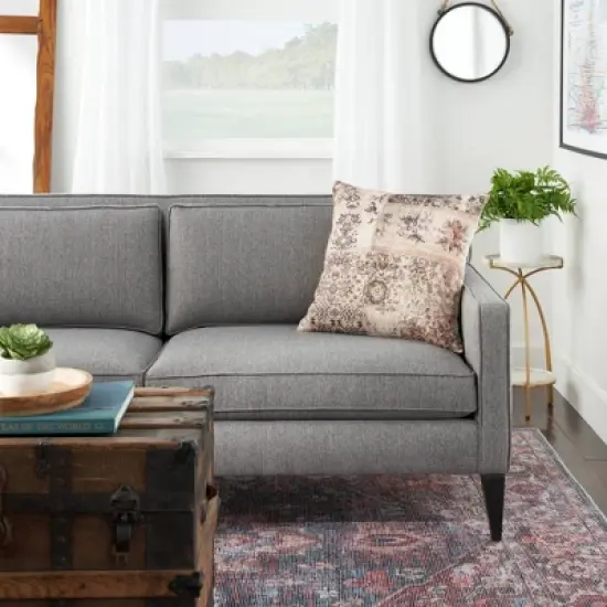  Persian Patchwork Throw Pillow Gray  - Nicole Curtis image {2}