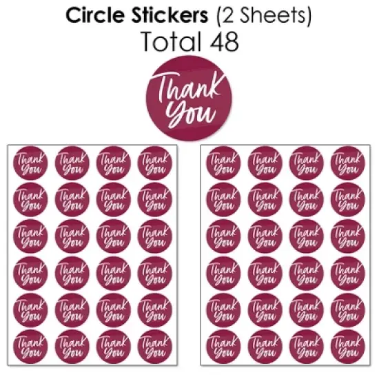 Big Dot of Happiness Burgundy Elegantly Simple - Guest Party Favors Candy Favor Sticker Kit - 304 Pieces image {4}