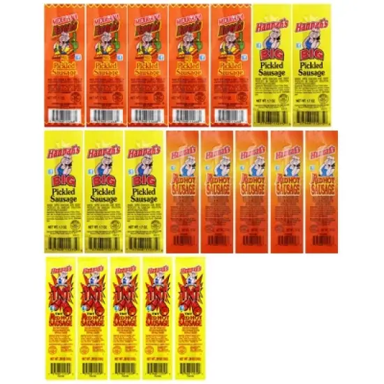 Hannah's 20-Piece Sampler (5 packs each of 4 assorted Hannah's Pickled Sausages) image {1}