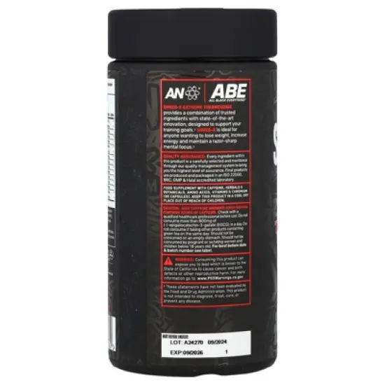 ABE Shred-X, Extreme Thermogenic, 90 Veggie Capsules image {2}