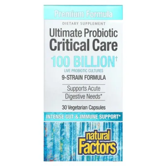 Natural Factors Ultimate Probiotic, Critical Care, 100 Billion CFU, 30 Vegetarian Capsules image {3}