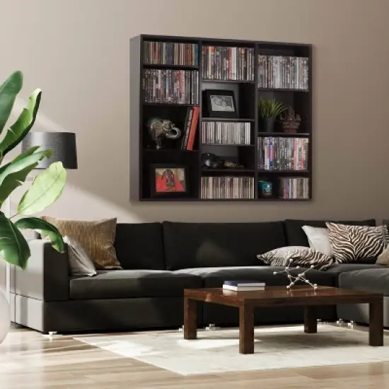 Oskar 540 Wall Mounted Media Storage Cabinet Espresso - Atlantic image {3}