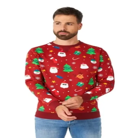 OppoSuits Men's Christmas Sweater - Festivity Red image {5}