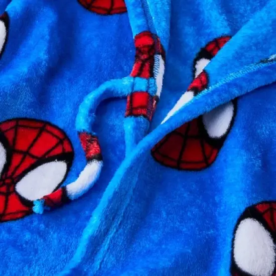 Toddler Boys' Spider-Man Cosplay Hooded Robe - Blue image {3}