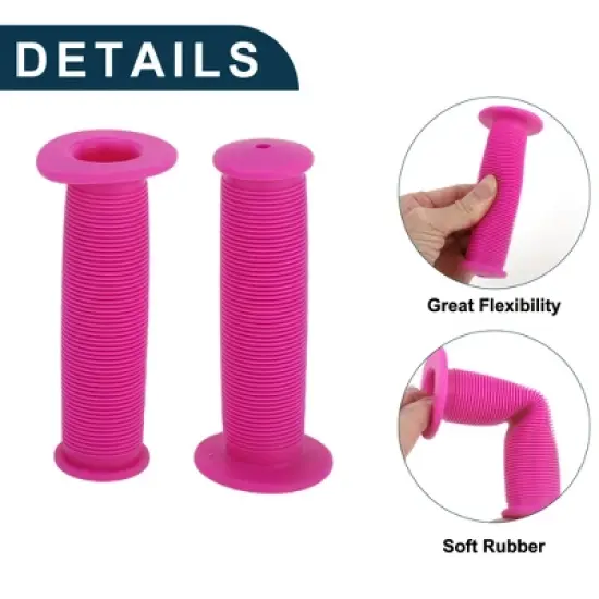 Unique Bargains Bike Handlebar Grips Covers 4.33" Pink 1 Pair image {2}