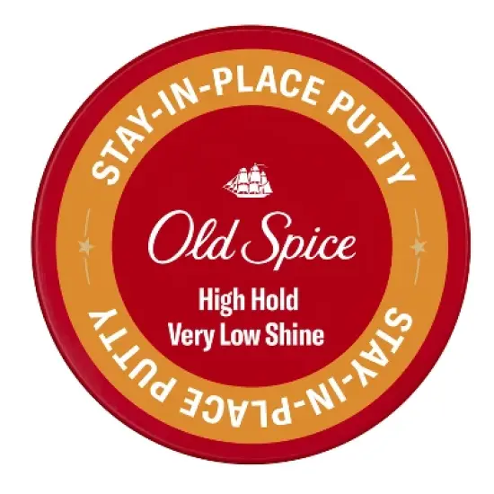 Old Spice Stay-In-Place Hair Styling Putty High Hold with Very Low Shine - Trial Size - 2.22oz image {9}