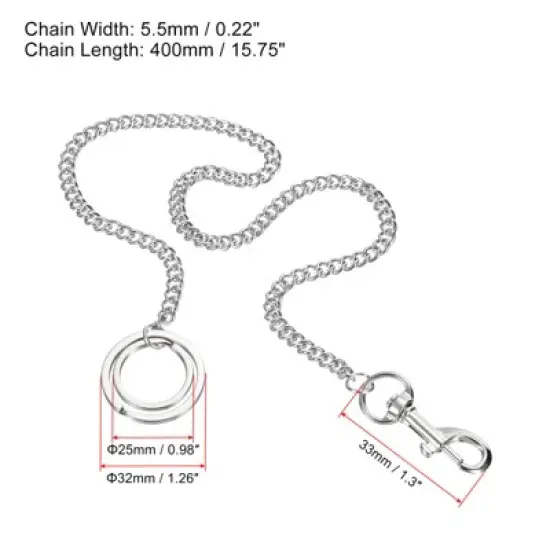 Unique Bargains Detachable Metal Smooth Convenient Keychain Lanyard with Clasp image {1}