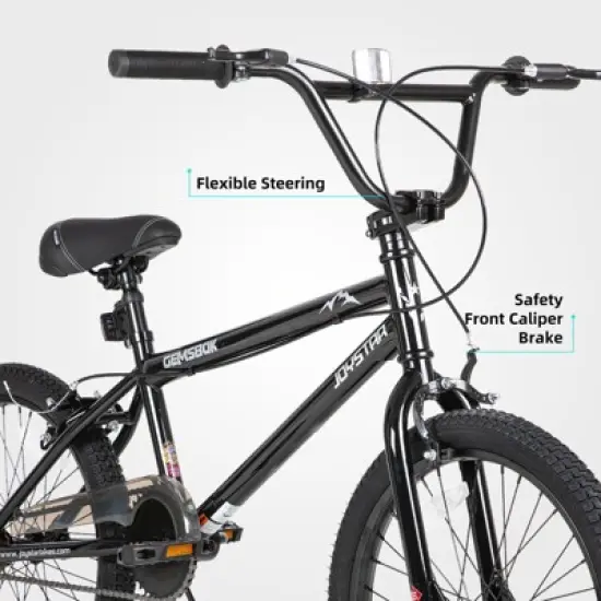 JOYSTAR Gemsbok 20 Inch Kids BMX Bike for Ages 7+, Freestyle Bicycle with Dual Hand Brakes, Front Pegs &ndash; Multiple Colors image {5}