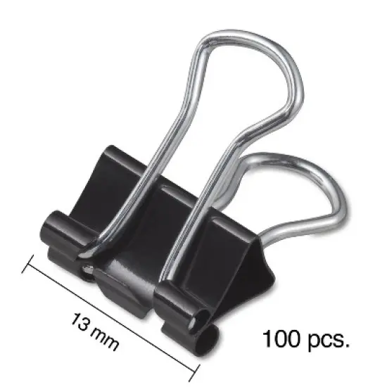 Staples Micro Metal Binder Clips Black 1/2" Size with 1/8" Capacity 15340 image {3}