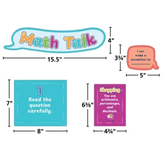 Teacher Created Resources&reg; Math Talk Bulletin Board Set, 69 Pieces image {2}