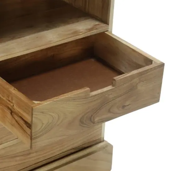 Laymon Modern Industrial Handcrafted Acacia Wood Live Edge Sideboard with Sliding Door Natural/Black - Christopher Knight Home image {9}