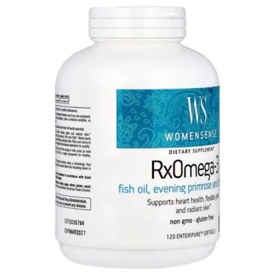 Natural Factors WomenSense&reg;, RxOmega-3, 120 Enteripure&trade; Softgels image {3}