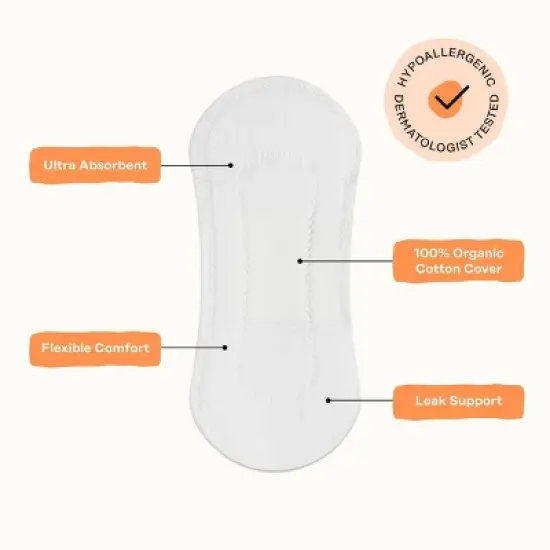 The Honey Pot Company 100% Organic Cotton Comfort Cover Regular Liners - 30ct image {6}