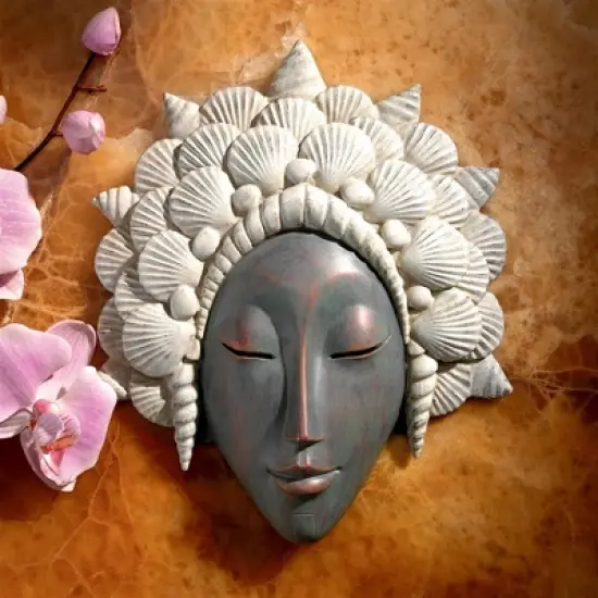 Design Toscano The Seashell Maiden Mermaid Wall Sculpture: Set of Two image {1}