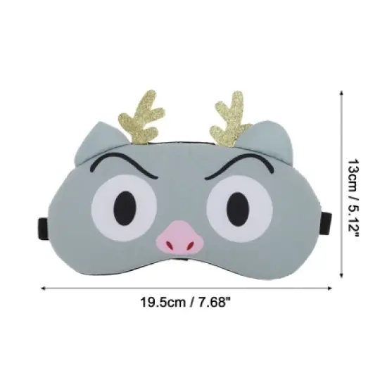 Unique Bargains Soft Sleep Mask Cute Expression Gray 1 Pc image {3}