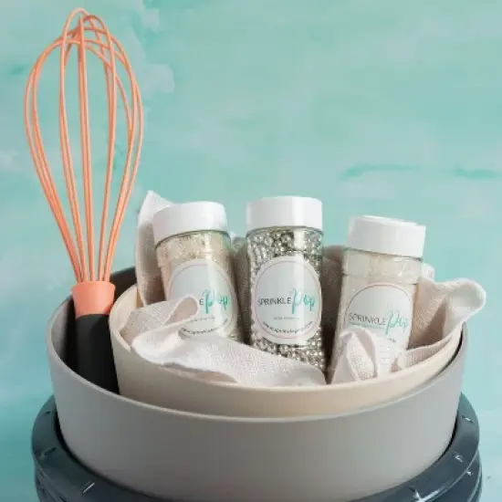 BergHOFF Leo 11" Nonstick Silicone Whisk, Pink & Gray image {4}