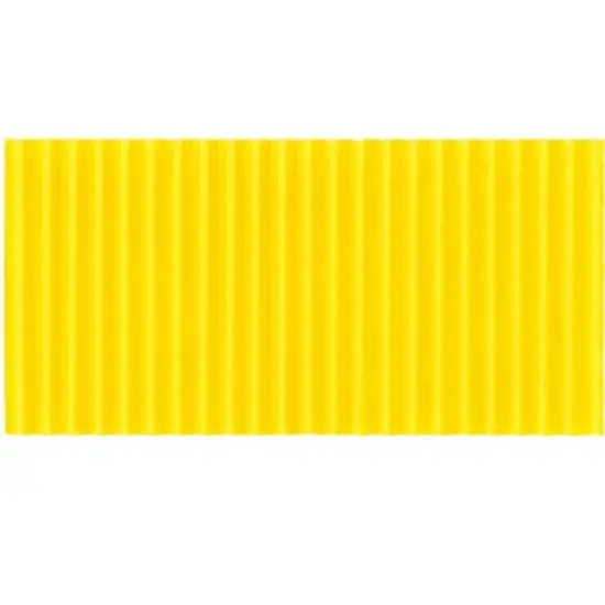 Corobuff Solid Color Corrugated Paper Roll, 48 Inches x 25 Feet, Canary image {1}