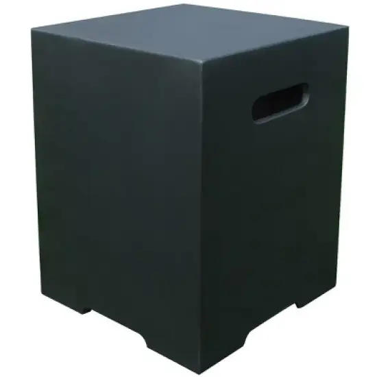 Elementi 15.7" Propane Tank Cover Concrete Hideaway Table for 20 lb Tank &ndash; Black image {8}