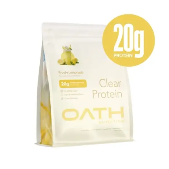 Oath Nutrition Clear Whey Protein Powder - Frosty Lemonade - 18 Servings: Gluten-Free, 20g Protein image {3}
