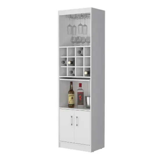 Gulches Compact Multifunctional Bar Cabinet with Integrated Wine Storage, Multiple Shelves and 2 Doors High Quality Design image {4}
