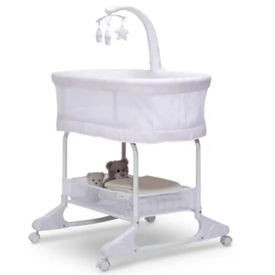 Delta Children SleepCool Rocking Bassinet with Airflow Mesh image {8}