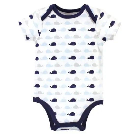 Hudson Baby Infant Boy Cotton Bodysuits 5pk, Whaley Handsome image {4}