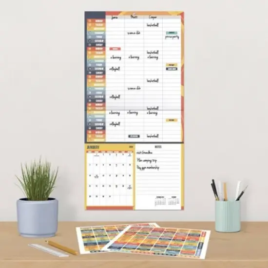 Trends International Inc. 2023-24 Wall Calendar 12"x12" Family Planner with Stickers image {4}