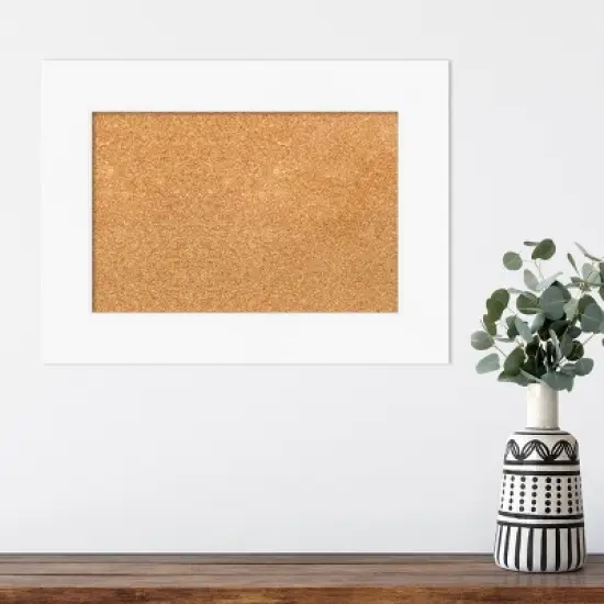 Amanti Art Cabinet White Framed Corkboard, Natural Cork image {4}