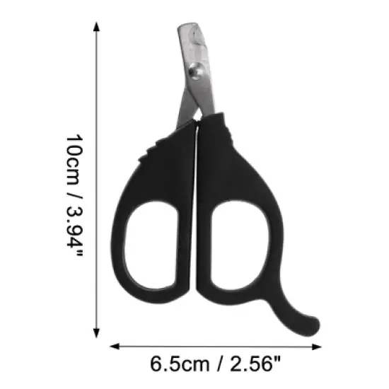 Durable Pet Nail Clippers with Tail Buckle 3.94"x2.56" Black 1 Pc image {3}