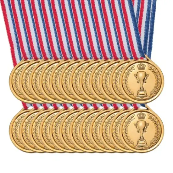 Unique Bargains Plastic Lightweight Embossed Design Sports Award Medals 24 Pcs 1.5" image {7}