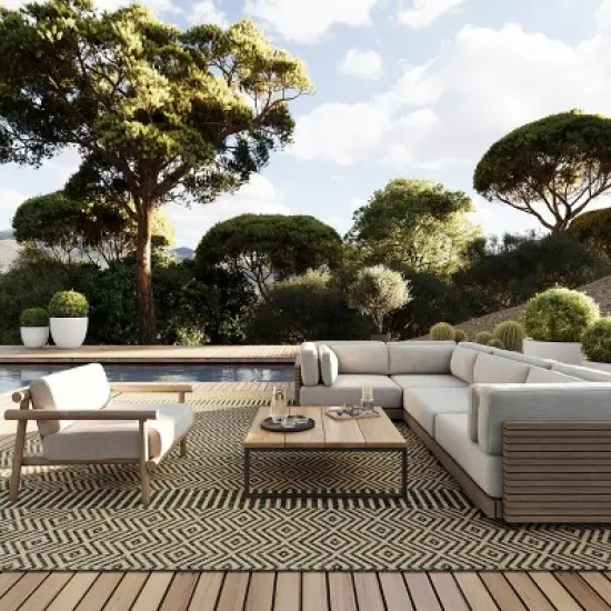 Nuloom Kieran Striped Indoor/Outdoor Area Rug image {7}